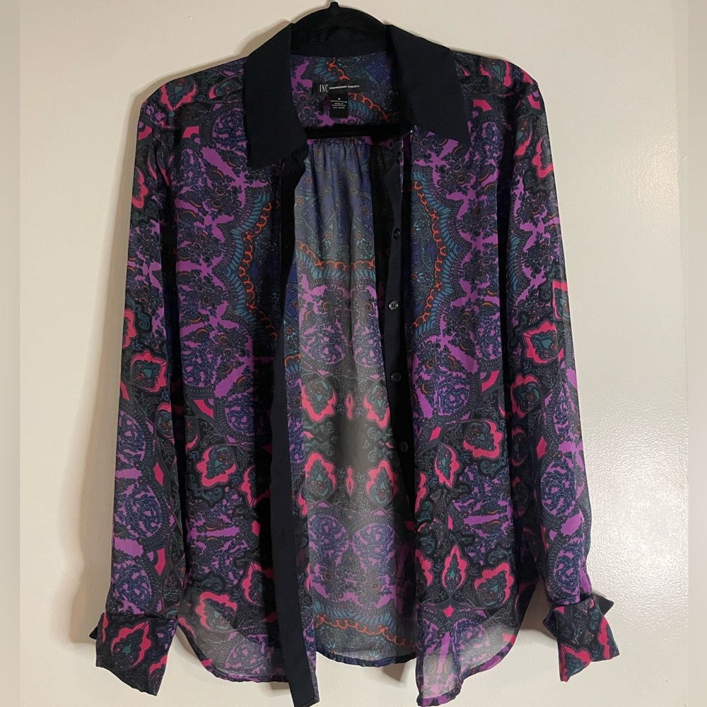 Purple Paisley Blouse
